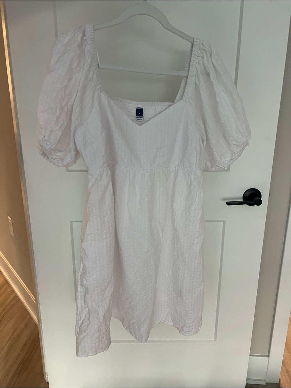 White Puff Sleeve Mini Sun Dress